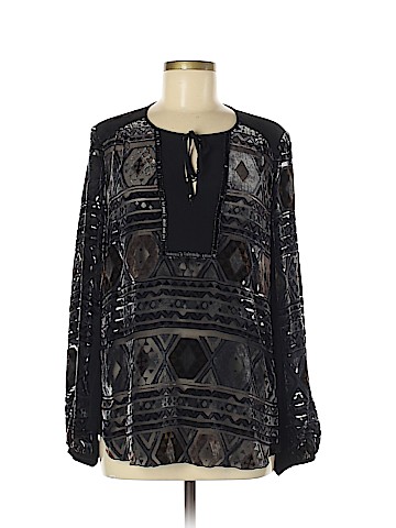 Hale Bob Long Sleeve Silk Top (view 1)