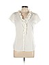 Ann Taylor LOFT White Short Sleeve Blouse Size 12 (petite) - photo 1