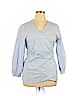 Lane Bryant Blue 3/4 Sleeve Blouse Size 16 - photo 1