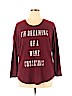 Signorelli Burgundy Pullover Sweater Size 1X - photo 1