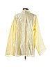 W by Worth 100% Silk Yellow Long Sleeve Silk Top Size P (petite) - photo 2