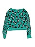 Justice Animal Print Green Sweatshirt Size 14 - photo 2