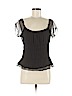 Amorose 100% Silk Black Short Sleeve Silk Top Size S (petite) - photo 1