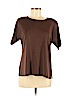 misook 100% Acrylic Brown Short Sleeve Top Size M - photo 1