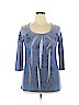 New Directions Blue 3/4 Sleeve Top Size XL - photo 1