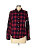 Aerie Red Long Sleeve Button-Down Shirt Size S - photo 1