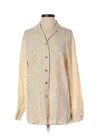 Escada by Margaretha Ley Long Sleeve Silk Top (view 1)