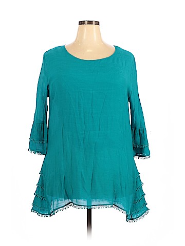 Indigo Soul 3/4 Sleeve Blouse (view 1)