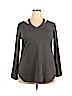 Amaryllis Gray Long Sleeve Top Size XXL - photo 1
