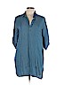 Thread & Supply 100% Lyocell Blue Casual Dress Size L - photo 1