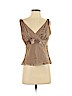 Adrienne Vittadini 100% Silk Tan Sleeveless Silk Top Size 4 - photo 1