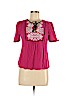 Tory Burch 100% Cotton Pink Short Sleeve Top Size M - photo 1