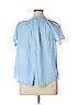 Liz Claiborne 100% Cotton Blue Short Sleeve Blouse Size XL - photo 2