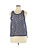 Voler 100% Nylon Blue Sleeveless Blouse Size 14 - photo 1