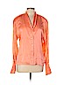 Escada by Margaretha Ley 100% Silk Orange Long Sleeve Silk Top Size EU 42 / US 12 - photo 1