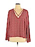 Forever 21 Plus Red Long Sleeve Blouse Size 2X - photo 1