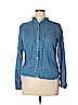 UNTUCKit 100% Tencel Blue Long Sleeve Button-Down Shirt Size 14 - photo 1