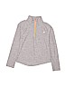 Active by Old Navy Solid Gray Track Jacket Size 8 - photo 1