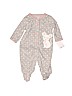 Carter's Polka Dots Gray Long Sleeve Onesie Size Newborn - photo 1