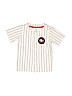 Carter's 100% Cotton Stripes White Short Sleeve Jersey 12-18 MO / 18 MO - photo 1
