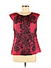 Worthington 100% Polyester Red Short Sleeve Blouse Size M (petite) - photo 1