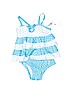 Small Wonders Polka Dots Blue Two Piece Swimsuit Size 3-6 mo - photo 1