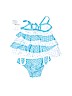 Small Wonders Polka Dots Blue Two Piece Swimsuit Size 3-6 mo - photo 2