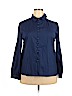 Zanzea Collection Blue Long Sleeve Button-Down Shirt Size XXL - photo 1