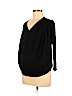 Introspect Maternity 100% Viscose Black Long Sleeve Top Size M - photo 1