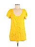 Theory Yellow Short Sleeve Button-Down Shirt Size M - photo 1