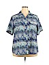 Elementz Blue Short Sleeve Button-Down Shirt Size 2X - photo 1