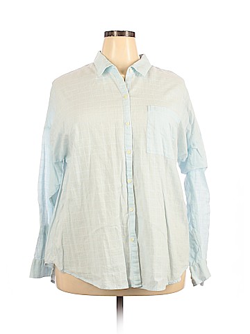 Old Navy 3/4 Sleeve Button-Down Shirt (view 1)