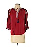 Ann Taylor LOFT 100% Rayon Red 3/4 Sleeve Blouse Size XS (petite) - photo 1
