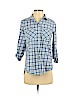 Barneys New York 100% Cotton Blue Long Sleeve Button-Down Shirt Size S - photo 1