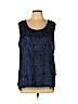 Roz & Ali Blue Sleeveless Blouse Size XL - photo 1