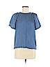 Ann Taylor LOFT 100% Cotton Blue Short Sleeve Blouse Size XXS (petite) - photo 1