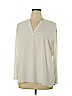 INC International Concepts 100% Rayon Ivory Long Sleeve Blouse Size XL - photo 1