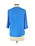 Bebe 100% Polyester Blue 3/4 Sleeve Button-Down Shirt Size S (petite) - photo 2