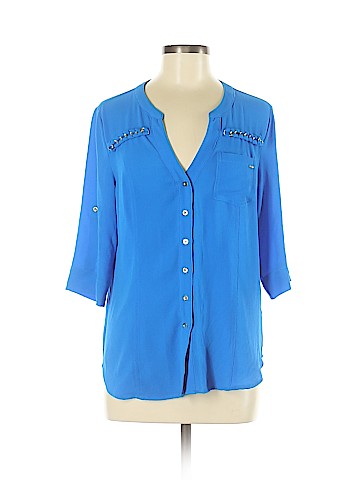 Bebe 3/4 Sleeve Button-Down Shirt (view 1)