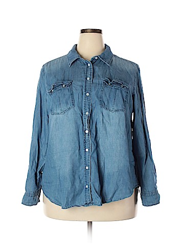 Lane Bryant Long Sleeve Button-Down Shirt (view 1)