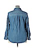 Lane Bryant 100% Cotton Blue Long Sleeve Button-Down Shirt Size 18 - 20 Plus - photo 2