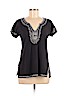 Lucky Brand 100% Cotton Black Short Sleeve Top Size M - photo 1