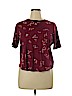 Lauren by Ralph Lauren Burgundy Short Sleeve T-Shirt Size XL - photo 1