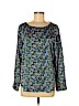 Banana Republic 100% Polyester Blue Long Sleeve Blouse Size M (petite) - photo 1