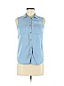 American Eagle Outfitters 100% Lyocell Blue Sleeveless Button-Down Shirt Size XS - photo 1