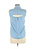 American Eagle Outfitters 100% Lyocell Blue Sleeveless Button-Down Shirt Size XS - photo 2