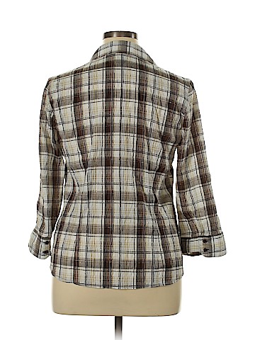 Faded Glory Plus 3/4 Sleeve Button-Down Shirt (view 2)