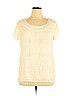 Perch by Blu Pepper 100% Polyester Ivory Short Sleeve Blouse Size XL - photo 1