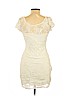 Hollister 100% Nylon White Casual Dress Size L - photo 2