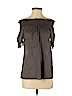 Theory 100% Cotton Gray Short Sleeve Blouse Size S - photo 1